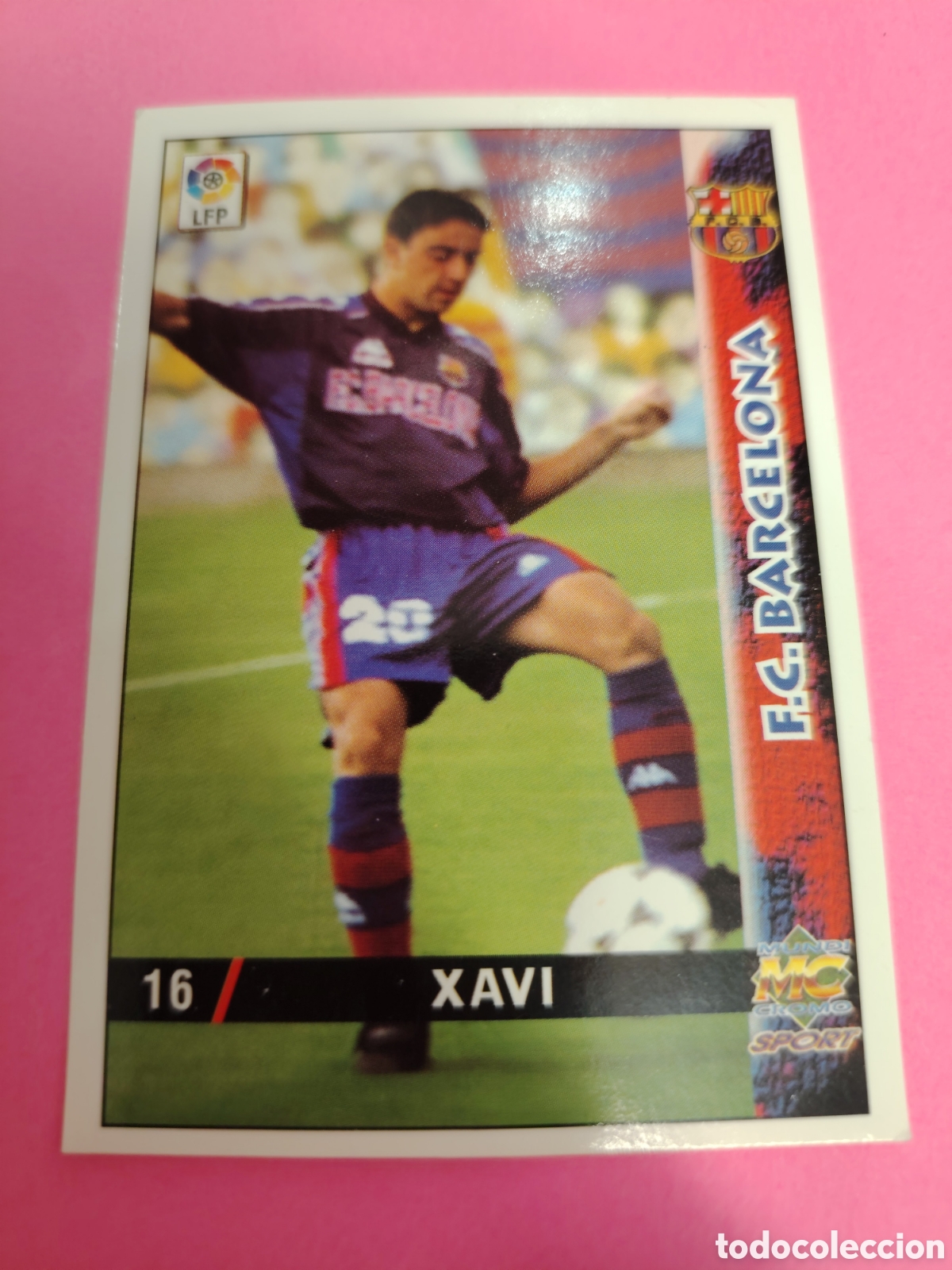 Cromos de F&uacute;tbol: BARCELONA-N&deg;16-XAVI-MUNDICROMO FICHAS DE LA LIGA 1998 1999 98 99