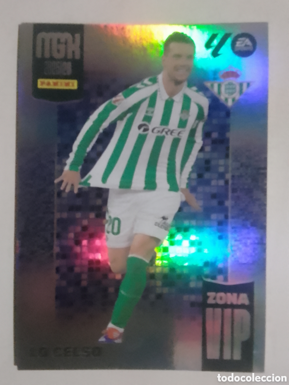 Cromos de F&uacute;tbol: Megacracks 2025/26 n&deg; 401 Lo Celso &bull; Betis. ZONA VIP.