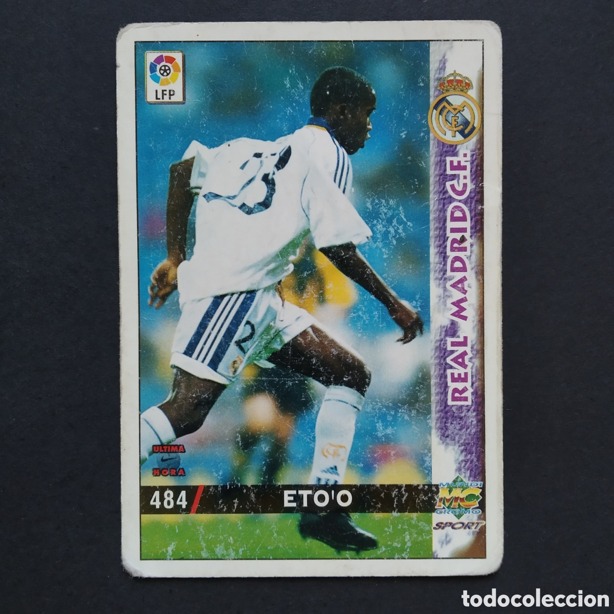 Figurine di Calcio: CROMO - N&ordm; 0484 - ETO'O (UH) - REAL MADRID - LAS FICHAS DE LA LIGA 98-99 (1998 / 1999) - MUNDICROMO