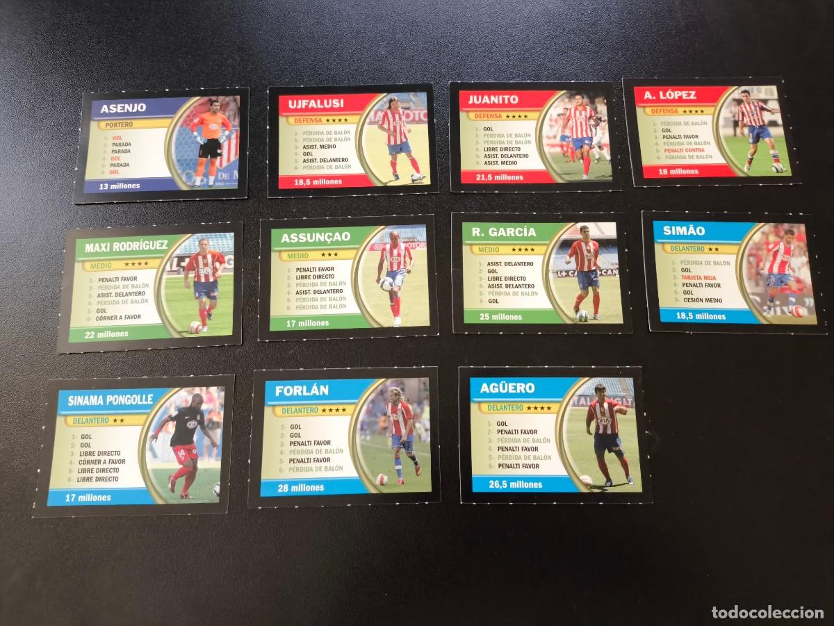 Cromos de F&uacute;tbol: EQUIPO COMPLETO ATLETICO DE MADRID AGUERO .. BORRAS FICHAS LIGA 2009 2010 09 10 NO PANINI LIGA ESTE