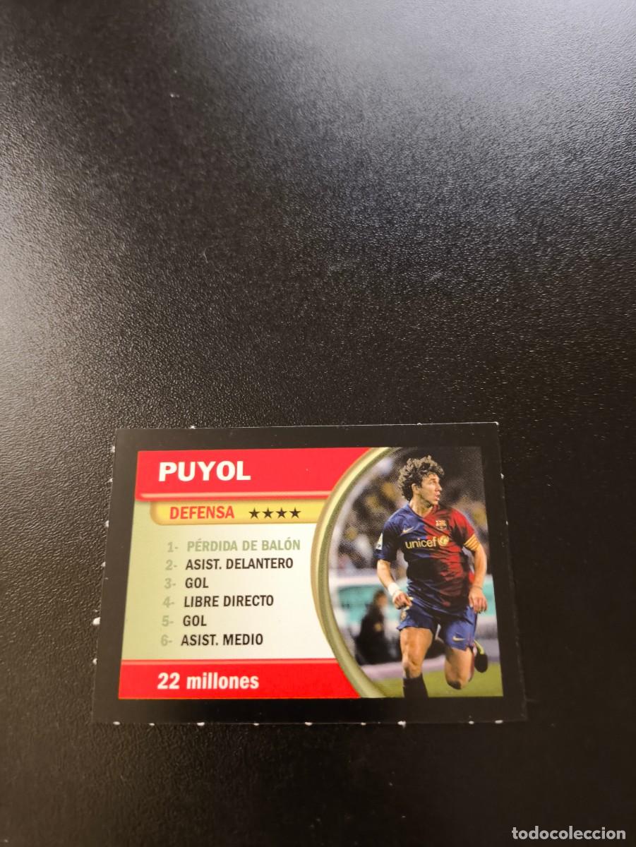 Cromos de F&uacute;tbol: PUYOL BARCELONA BORRAS FICHAS LIGA 2009 2010 09 10 NO PANINI LIGA ESTE
