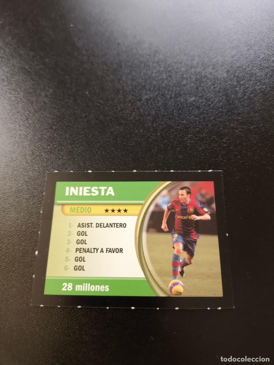 Cromos de F&uacute;tbol: INIESTA BARCELONA BORRAS FICHAS LIGA 2009 2010 09 10 NO PANINI LIGA ESTE