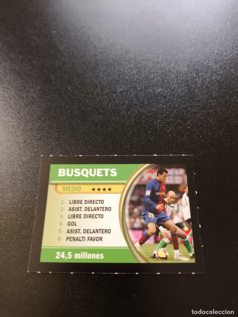 Cromos de F&uacute;tbol: SERGIO BUSQUETS BARCELONA BORRAS FICHAS LIGA 2009 2010 09 10 NO PANINI LIGA ESTE