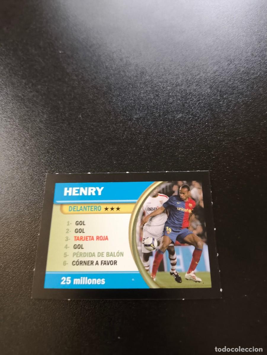 Cromos de F&uacute;tbol: HENRY BARCELONA BORRAS FICHAS LIGA 2009 2010 09 10 NO PANINI LIGA ESTE