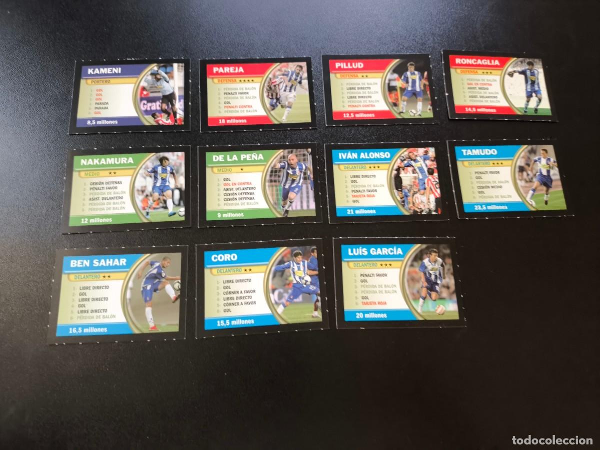 Cromos de F&uacute;tbol: EQUIPO COMPLETO ESPANYOL BORRAS FICHAS LIGA 2009 2010 09 10 NO PANINI LIGA ESTE
