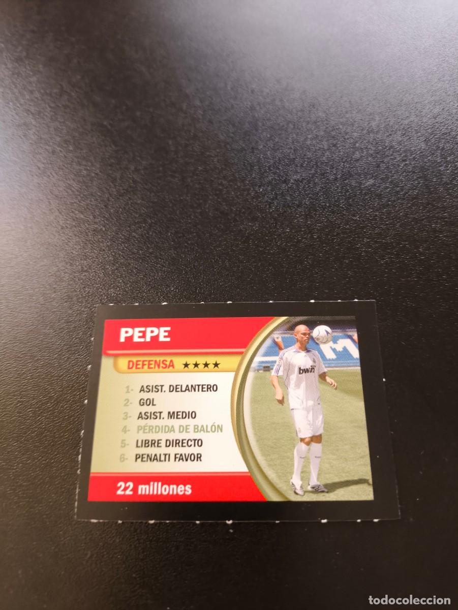 Cromos de F&uacute;tbol: PEPE REAL MADRID BORRAS FICHAS LIGA 2009 2010 09 10 NO PANINI LIGA ESTE