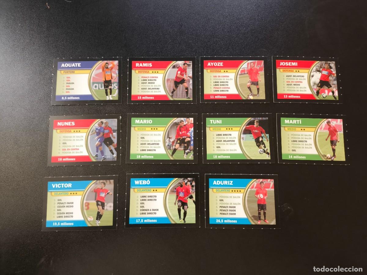 Fu&szlig;ball-Sticker: EQUIPO COMPLETO MALLORCA BORRAS FICHAS LIGA 2009 2010 09 10 NO PANINI LIGA ESTE