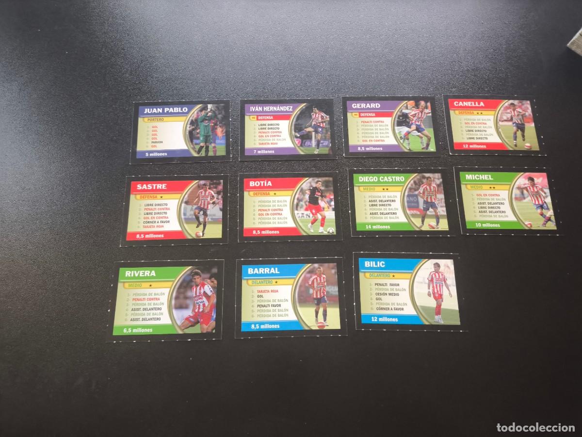 Cromos de F&uacute;tbol: EQUIPO COMPLETO SPORTING DE GIJON BORRAS FICHAS LIGA 2009 2010 09 10 NO PANINI LIGA ESTE