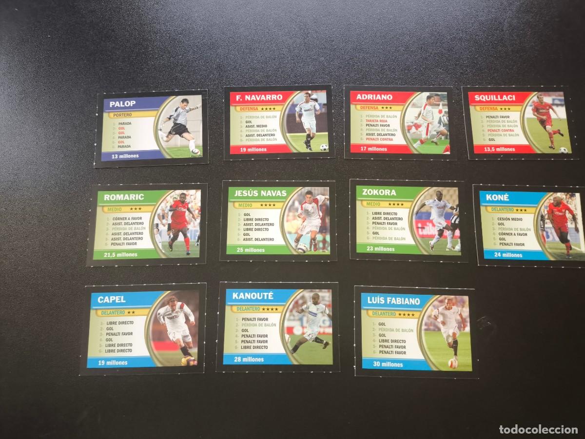 Cromos de F&uacute;tbol: EQUIPO COMPLETO SEVILLA BORRAS FICHAS LIGA 2009 2010 09 10 NO PANINI LIGA ESTE