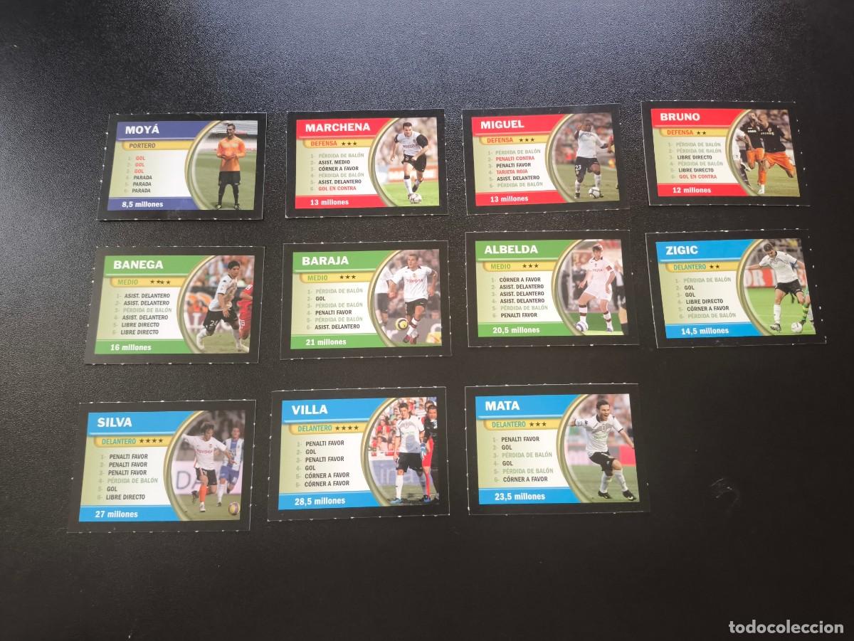 Cromos de F&uacute;tbol: EQUIPO COMPLETO VALENCIA BORRAS FICHAS LIGA 2009 2010 09 10 NO PANINI LIGA ESTE