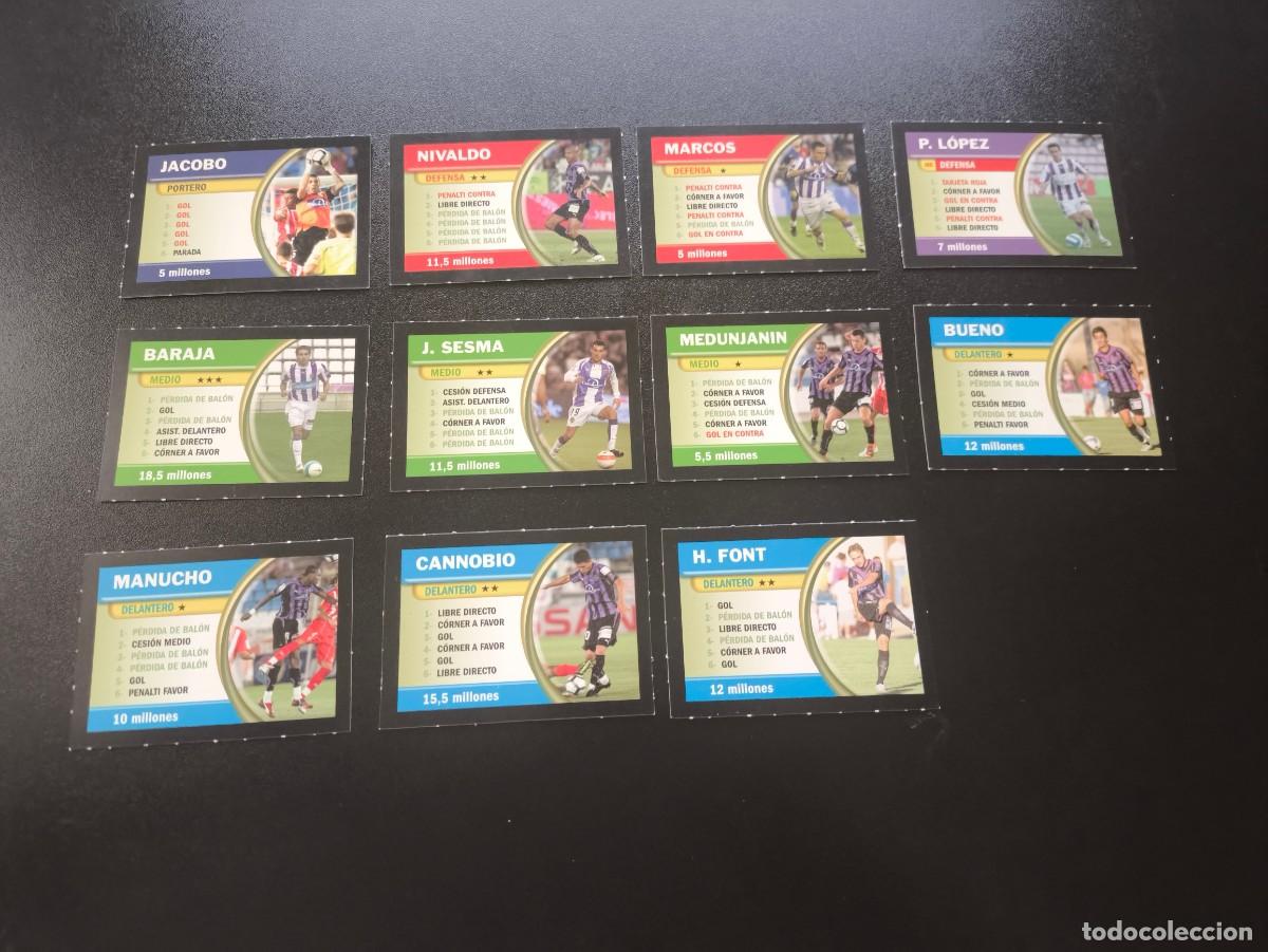 Cromos de F&uacute;tbol: EQUIPO COMPLETO VALLADOLID BORRAS FICHAS LIGA 2009 2010 09 10 NO PANINI LIGA ESTE