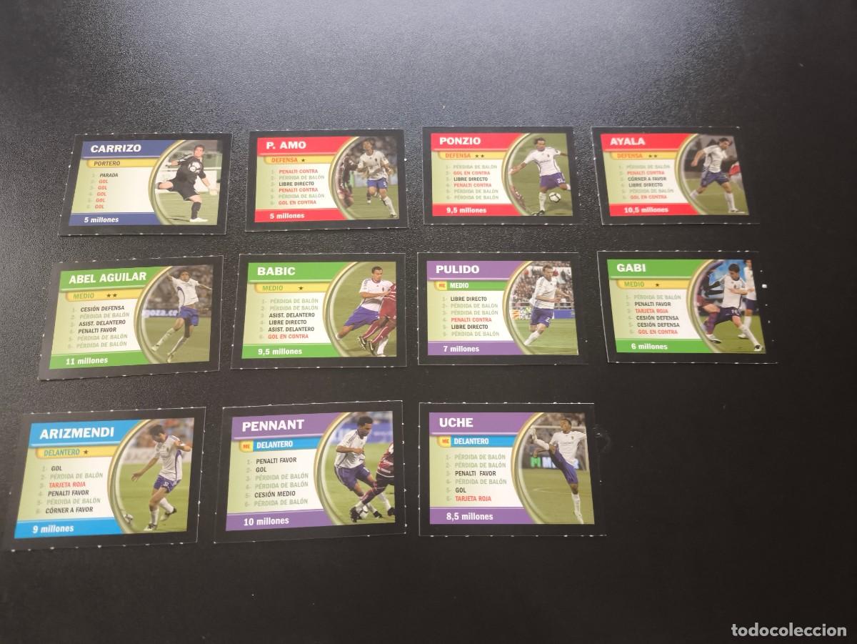 Cromos de F&uacute;tbol: EQUIPO COMPLETO REAL ZARAGOZA BORRAS FICHAS LIGA 2009 2010 09 10 NO PANINI LIGA ESTE