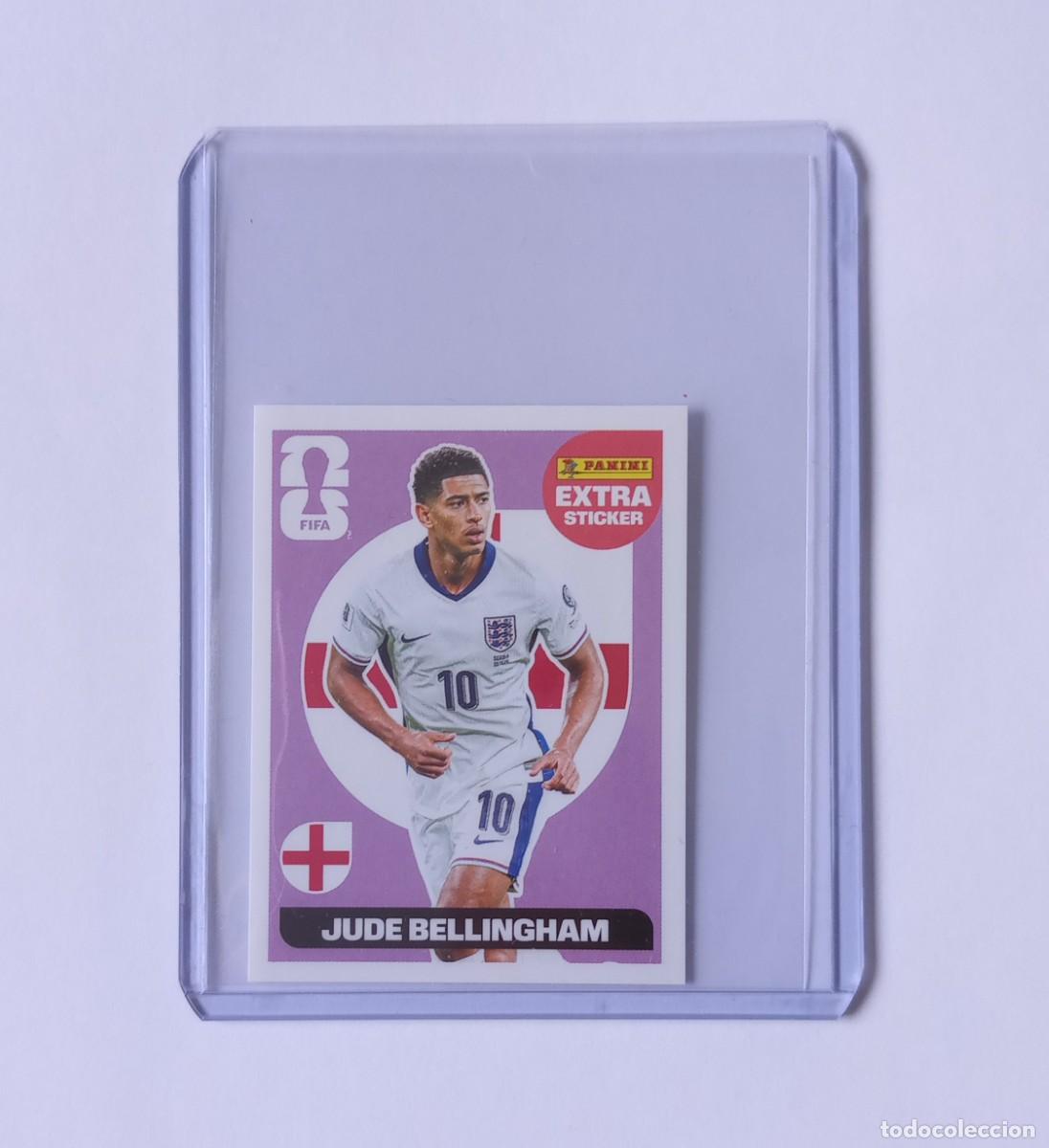 Cromos de F&uacute;tbol: Jude Bellingham Extra Sticker Morado Mundial 2026