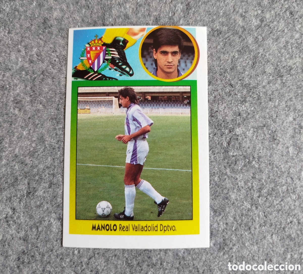 Figurine di Calcio: ADHESIVO BAJA MANOLO VALLADOLID LIGA 93 94 1993 1994 ESTE SIN PEGAR NUNCA PEGADO CROMO