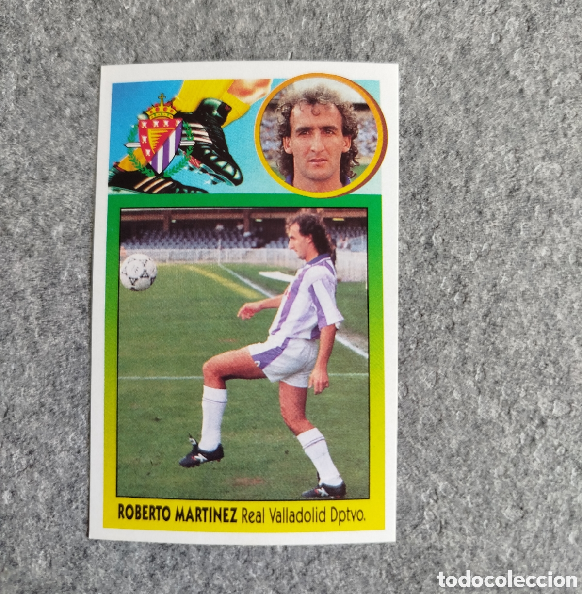 Figurine di Calcio: ADHESIVO BAJA ROBERTO MART&Iacute;NEZ VALLADOLID LIGA 93 94 1993 1994 ESTE SIN PEGAR NUNCA PEGADO CROMO
