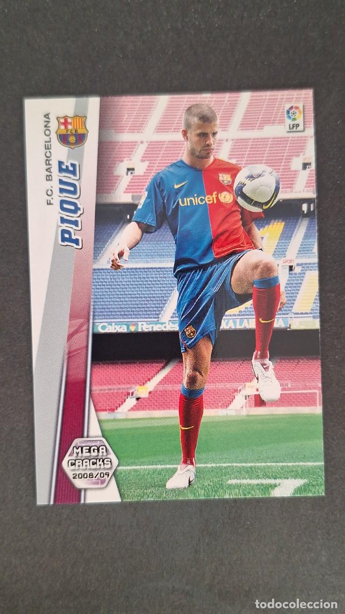 Cromos de F&uacute;tbol: L1 PIQUE F. C. BARCELONA 64 PANINI MEGACRACKS 2008 2009 08 09