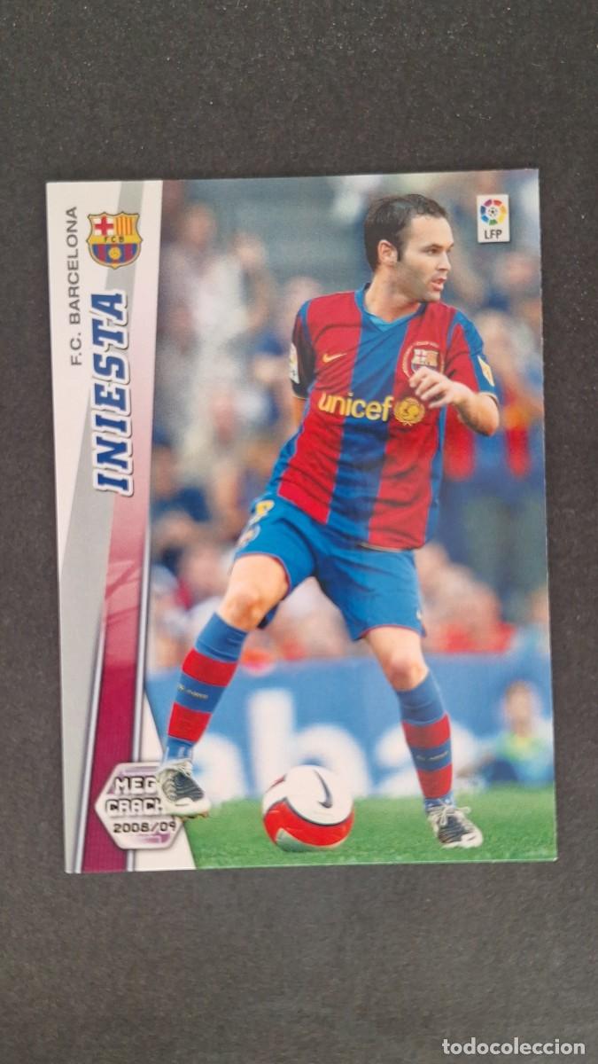 Cromos de F&uacute;tbol: L1 INIESTA F. C. BARCELONA 66 PANINI MEGACRACKS 2008 2009 08 09