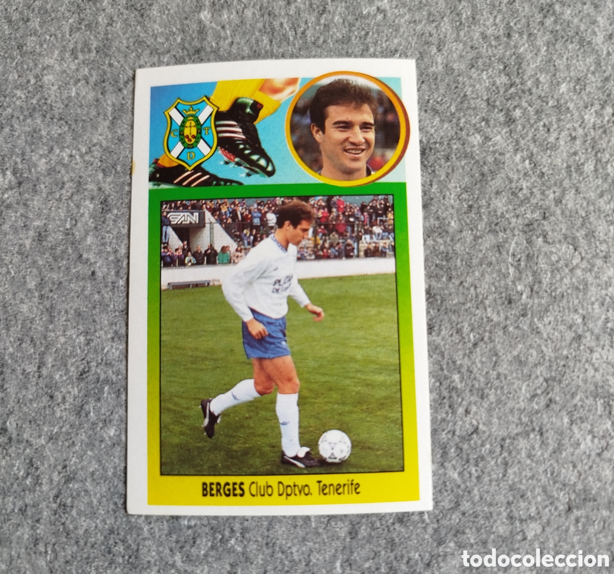 Cromos de F&uacute;tbol: ADHESIVO BAJA BERGES TENERIFE LIGA 93 94 1993 1994 ESTE SIN PEGAR NUNCA PEGADO CROMO