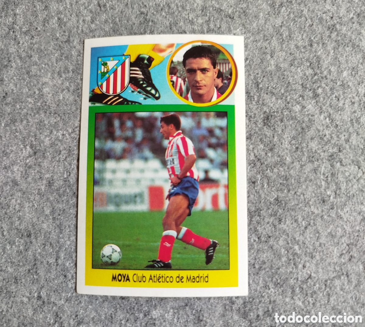 Cromos de F&uacute;tbol: ADHESIVO BAJA MOYA ATL&Eacute;TICO DE MADRID LIGA 93 94 1993 1994 ESTE SIN PEGAR NUNCA PEGADO CROMO