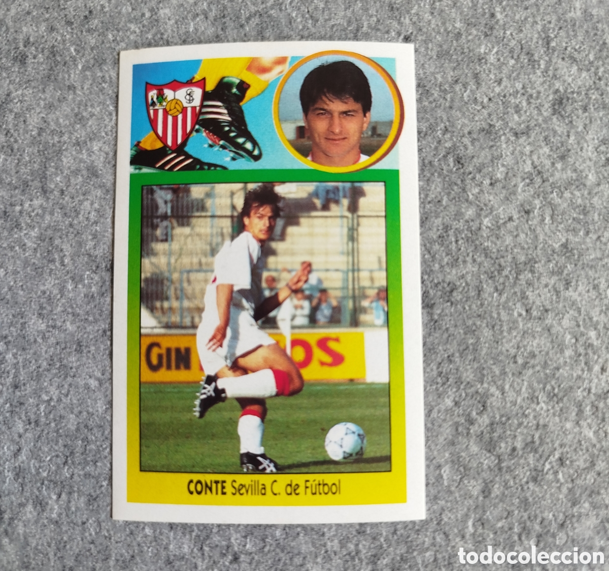 Cromos de F&uacute;tbol: ADHESIVO BAJA CONTE SEVILLA LIGA 93 94 1993 1994 ESTE SIN PEGAR NUNCA PEGADO CROMO