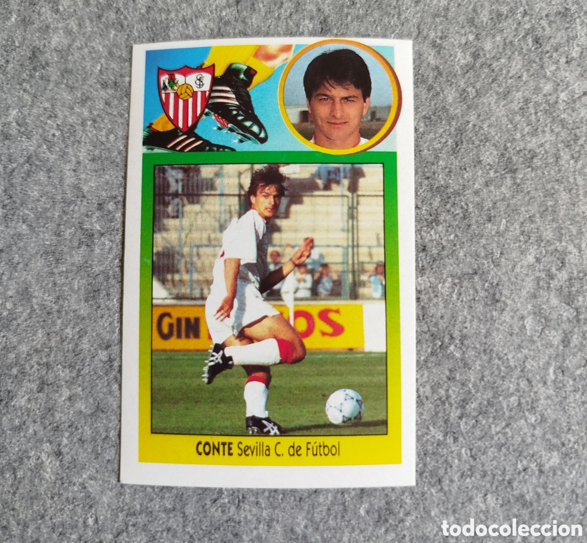 Football Stickers: ADHESIVO BAJA CONTE SEVILLA LIGA 93 94 1993 1994 ESTE SIN PEGAR NUNCA PEGADO CROMO