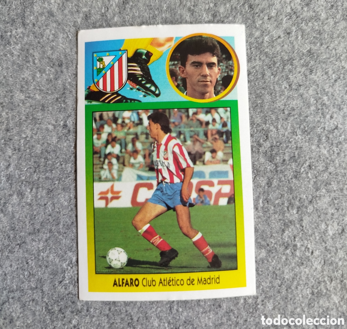 Cromos de F&uacute;tbol: ADHESIVO BAJA ALFARO ATL&Eacute;TICO DE MADRID LIGA 93 94 1993 1994 ESTE SIN PEGAR NUNCA PEGADO CROMO