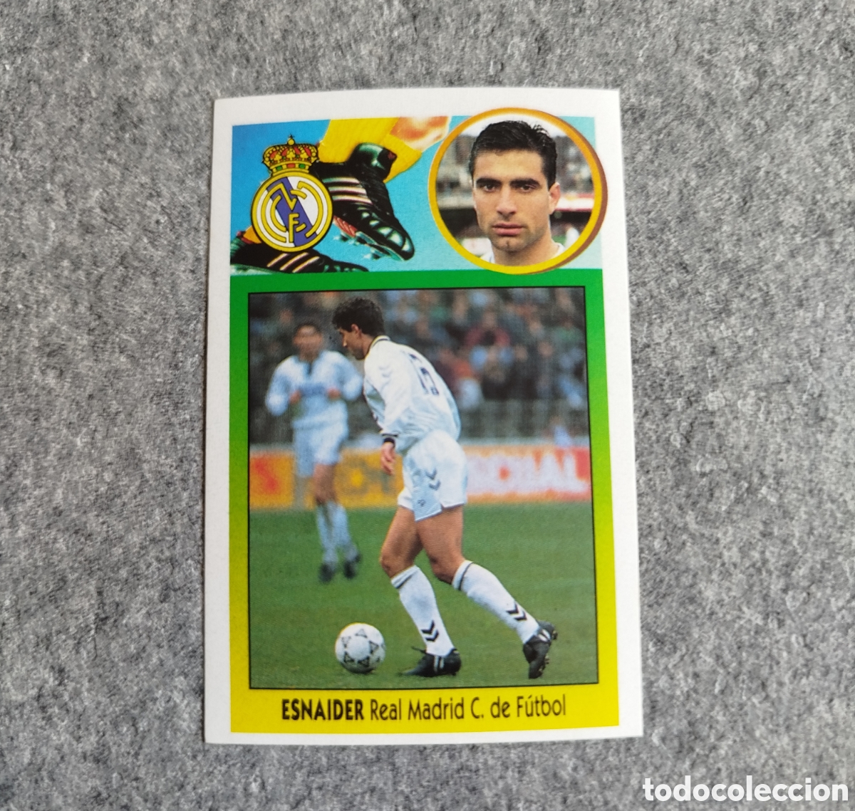 Cromos de F&uacute;tbol: ADHESIVO BAJA ESNAIDER REAL MADRID LIGA 93 94 1993 1994 ESTE SIN PEGAR NUNCA PEGADO CROMO