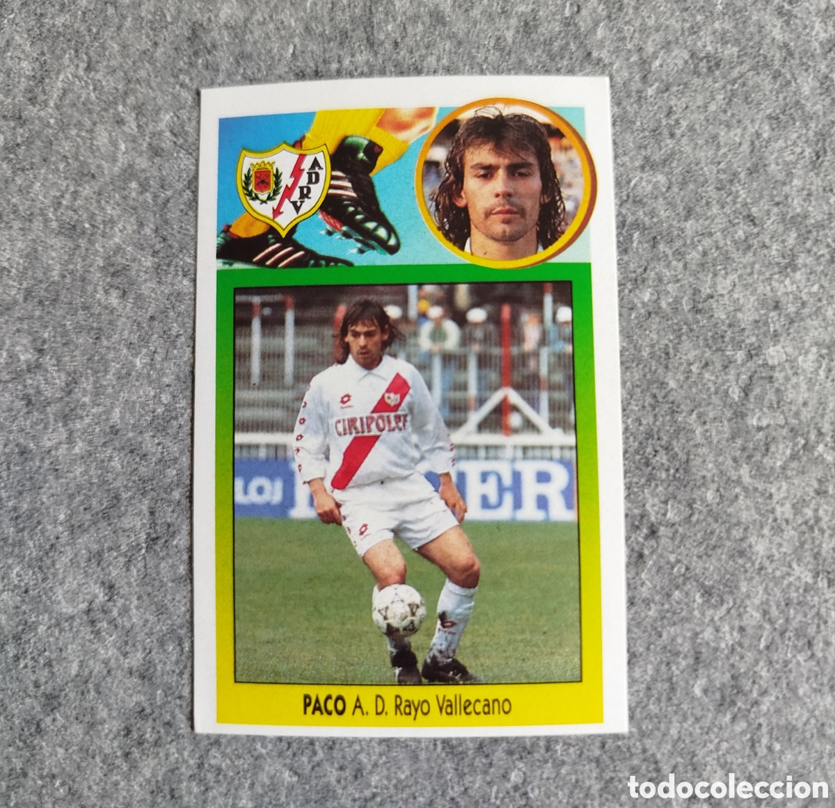 Cromos de F&uacute;tbol: ADHESIVO BAJA PACO RAYO VALLECANO LIGA 93 94 1993 1994 ESTE SIN PEGAR NUNCA PEGADO CROMO