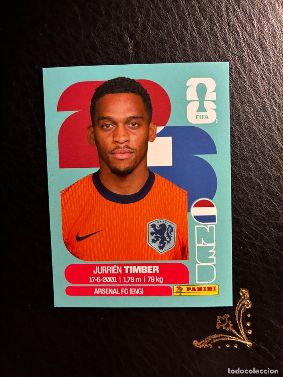 Figurine di Calcio: NED 5 JURRIEN TIMBER NED5 HOLANDA NETHERLANDS FIFA WORLD CUP MUNDIAL 2026 26 PANINI