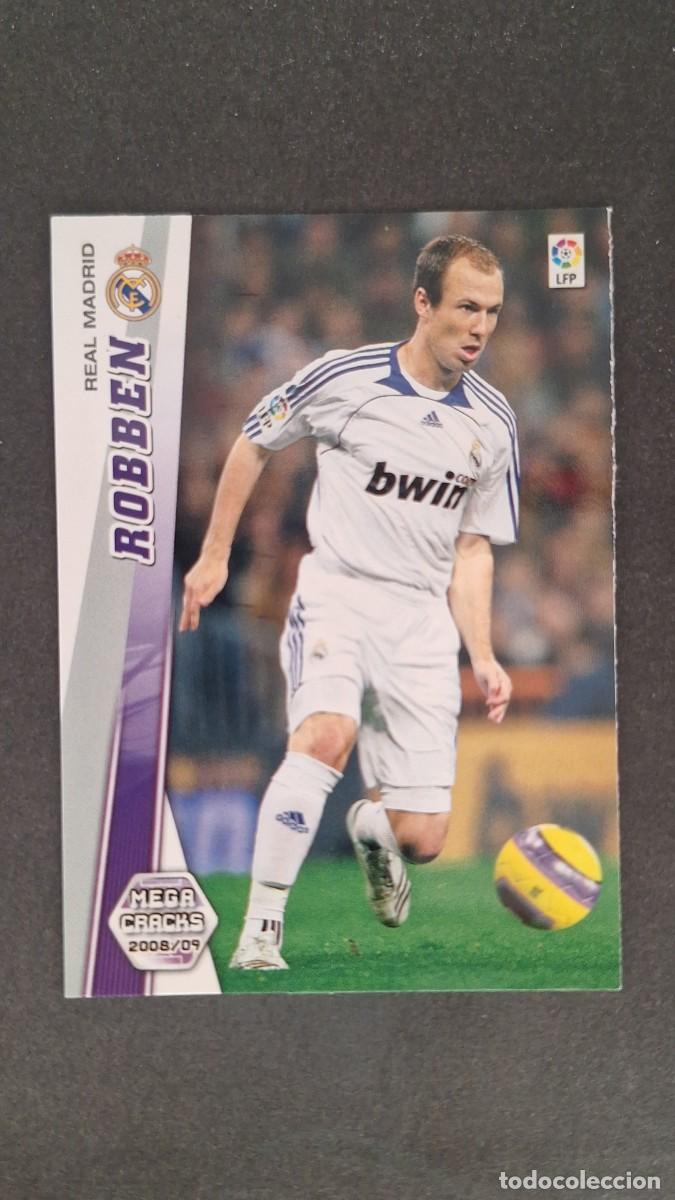 Football Stickers: L1 ROBBEN REAL MADRID 159 PANINI MEGACRACKS 2008 2009 08 09