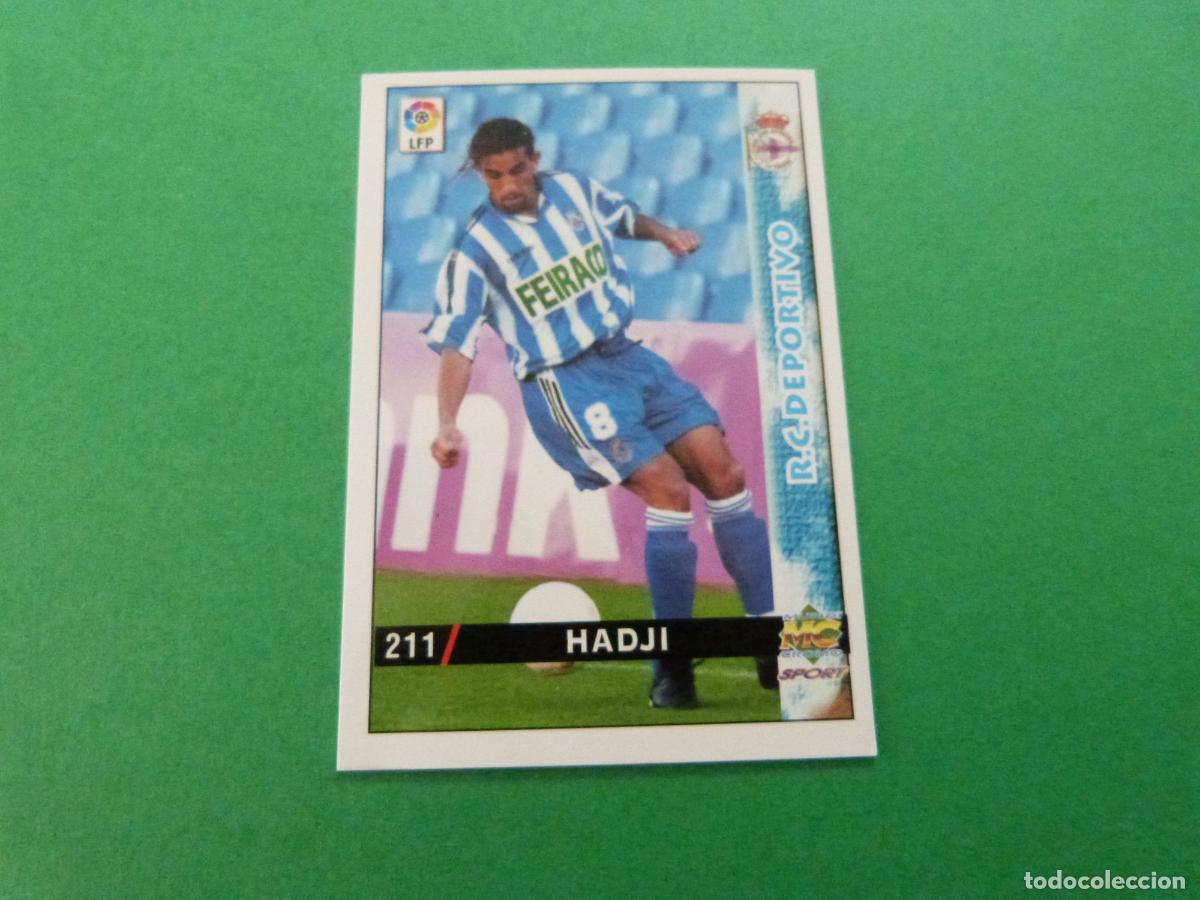 Cromos de F&uacute;tbol: TRADING CARD FUTBOL HADJI R.C.D.CORU&Ntilde;A N&ordm; 211 LIGA MUNDICROMO 1998-1999/98-99