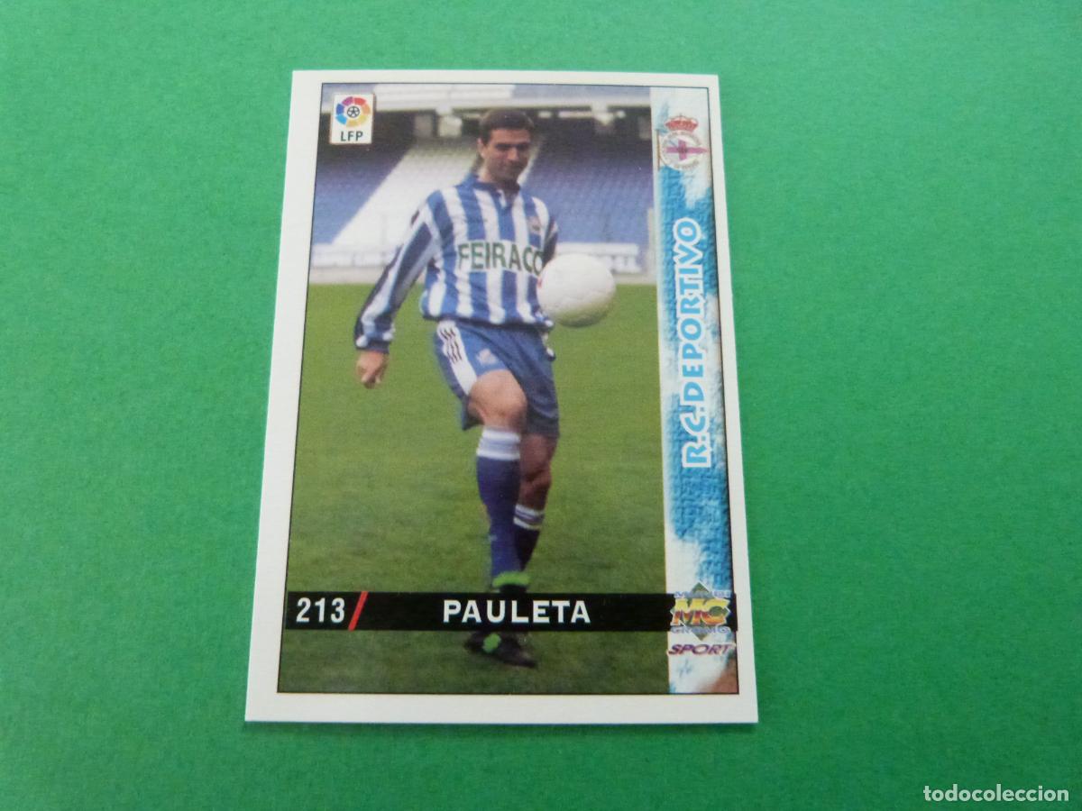 Cromos de F&uacute;tbol: TRADING CARD FUTBOL PAULETA R.C.D.CORU&Ntilde;A N&ordm; 213 LIGA MUNDICROMO 1998-1999/98-99