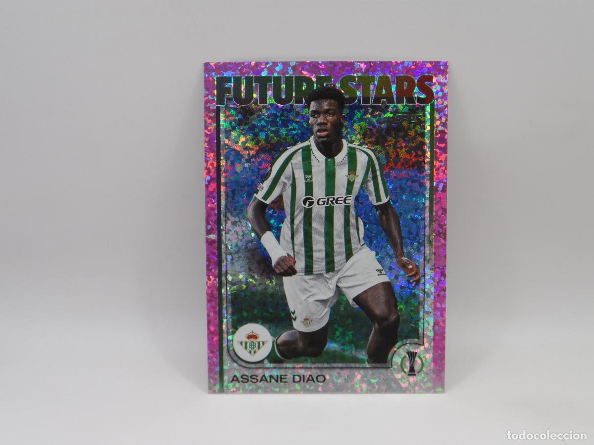 Cromos de F&uacute;tbol: 188 ASSANE DIAO FUTURE STARS BETIS PARALELA PINK SPARKLE TOPPS FLAGSHIP COMPETITIONS 2024 2025 24 25