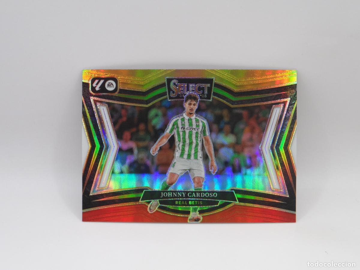 Cromos de F&uacute;tbol: 230 JOHNNY CARDOSO PARALELA MULTICOLOR BETIS PANINI SELECT LIGA 2024 2025 24 25 FIELD LEVEL PRIZM