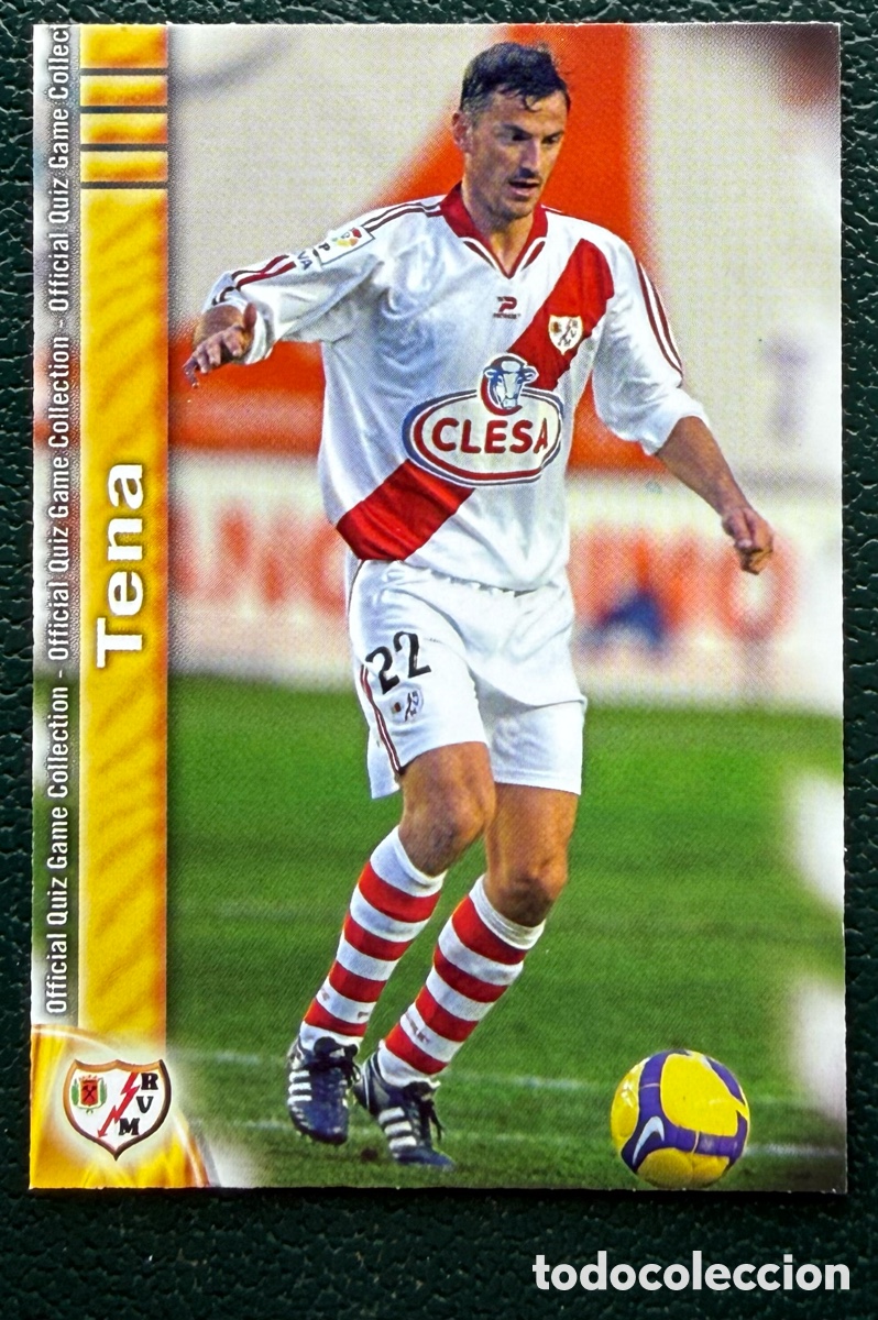Football Stickers: 804 TENA RAYO VALLECANO FICHAS ALBUM MUNDICROMO 2009 2010 09 10