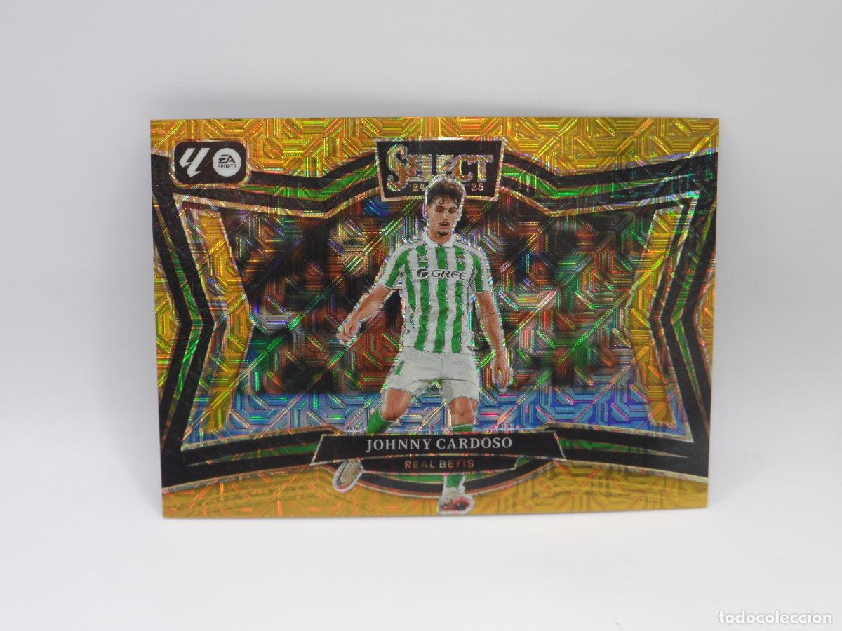 Cromos de F&uacute;tbol: 230 JOHNNY CARDOSO NUMERADA /10 GOLD MOJO BETIS PANINI SELECT LIGA 2024 2025 24 25 FIELD LEVEL