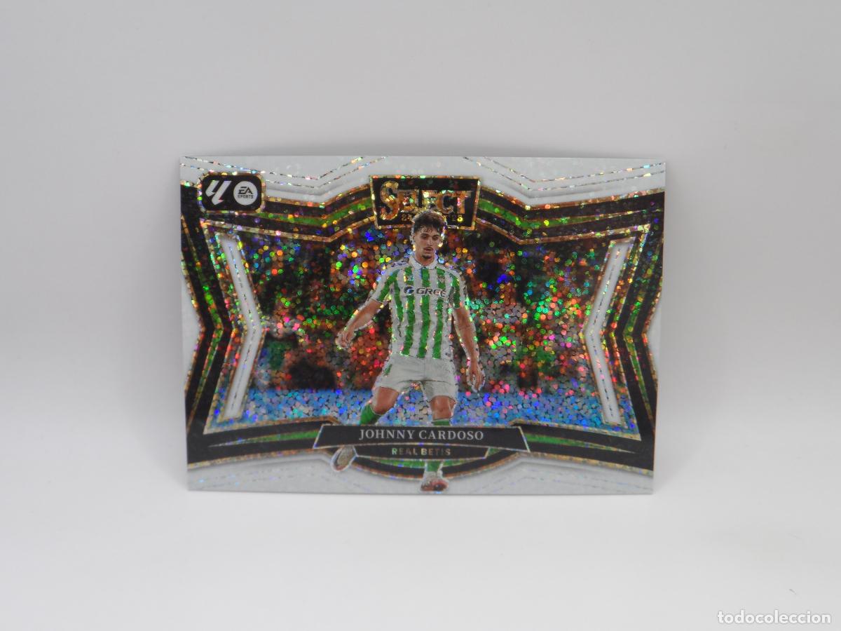 Cromos de F&uacute;tbol: 230 JOHNNY CARDOSO PARALELA WHITE SPARKLE BETIS PANINI SELECT LIGA 2024 2025 24 25 FIELD LEVEL PRIZM