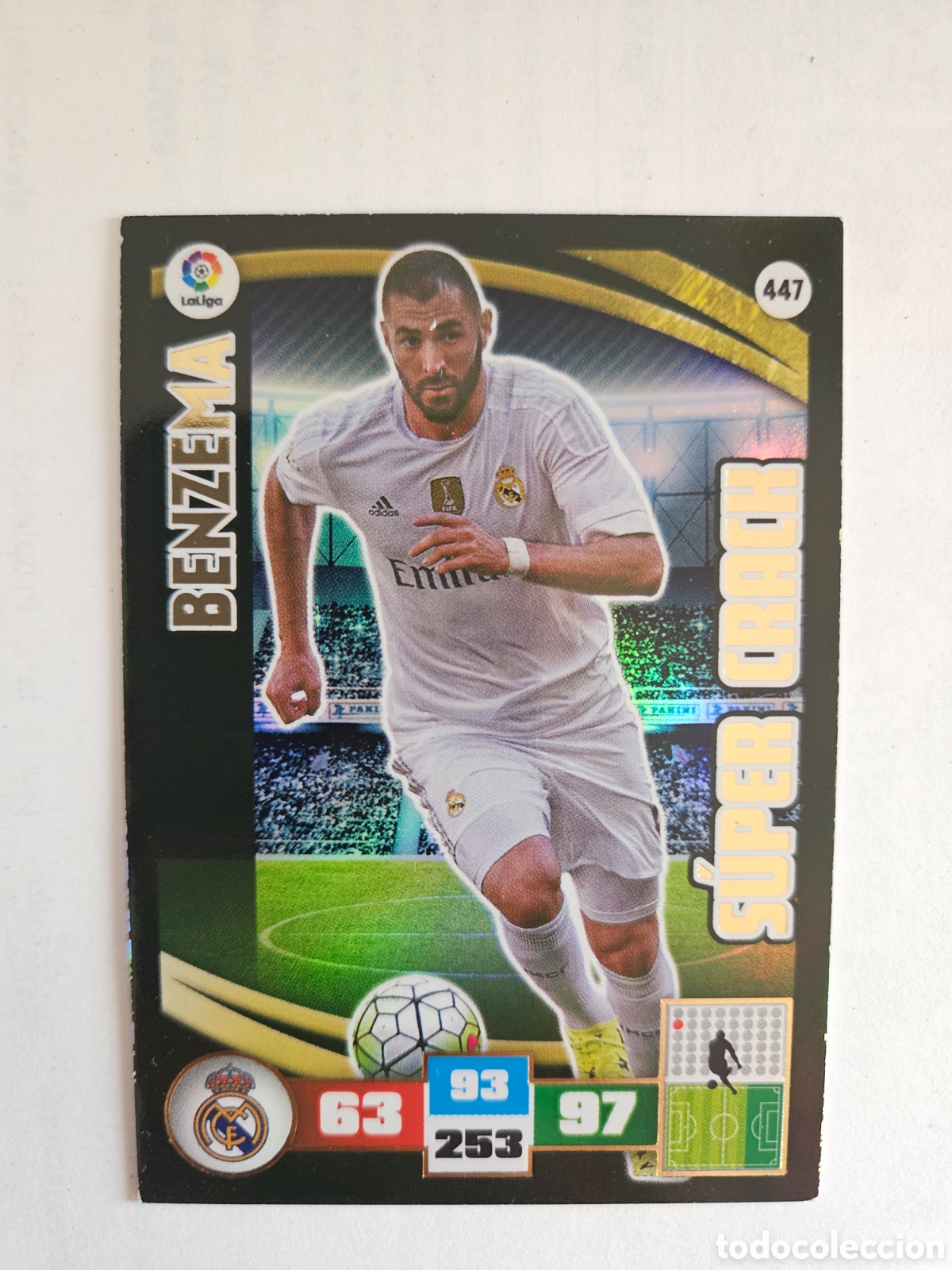 Cromos de F&uacute;tbol: Adrenalyn 2015 2016 15 16 real madrid Supercrack Benzema 447