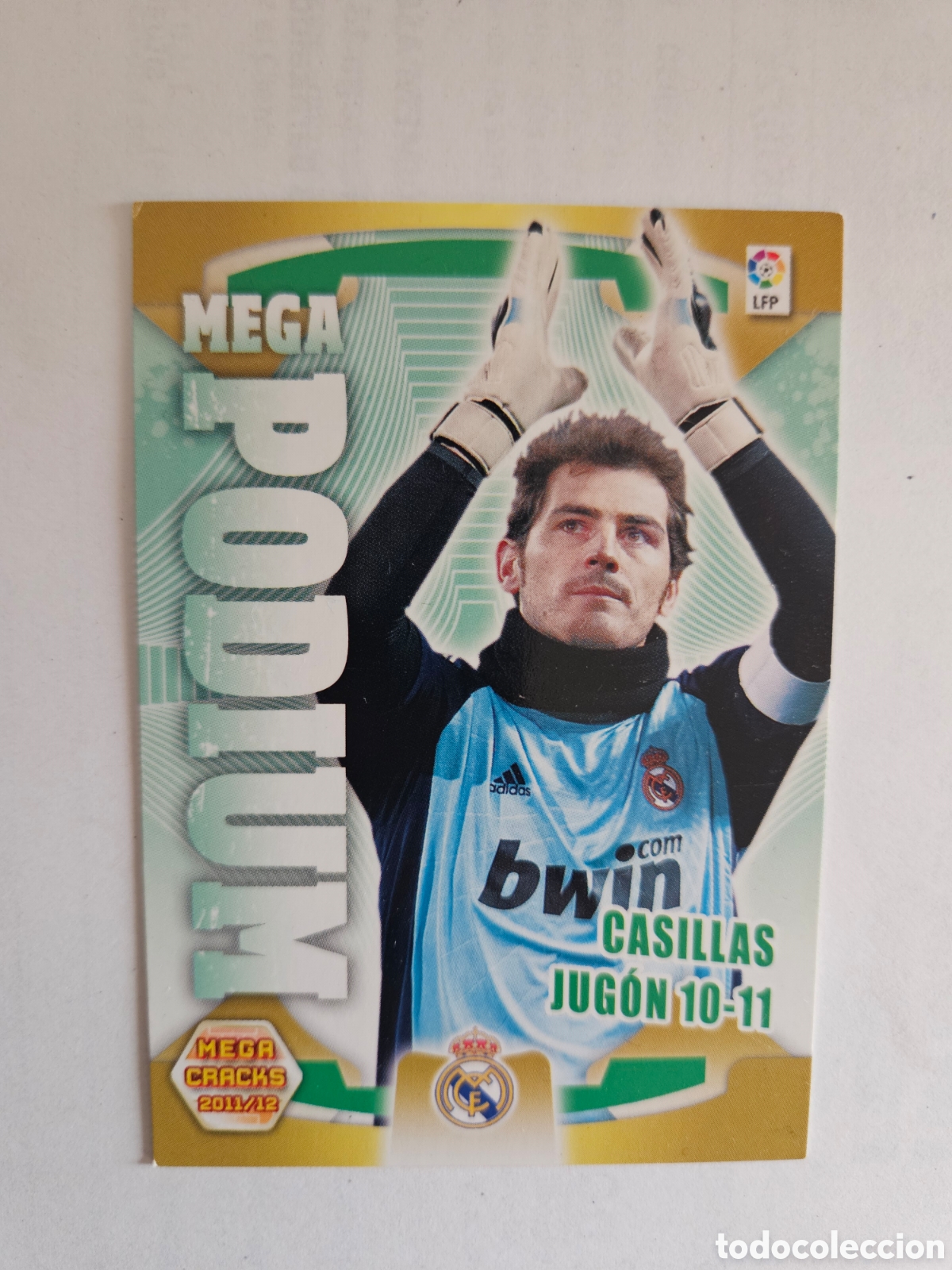 Cromos de F&uacute;tbol: CASILLAS 368 MEGA PODIUM (REAL MADRID) PANINI MEGACRACKS 2011-2012 11 12 CROMO CARTA