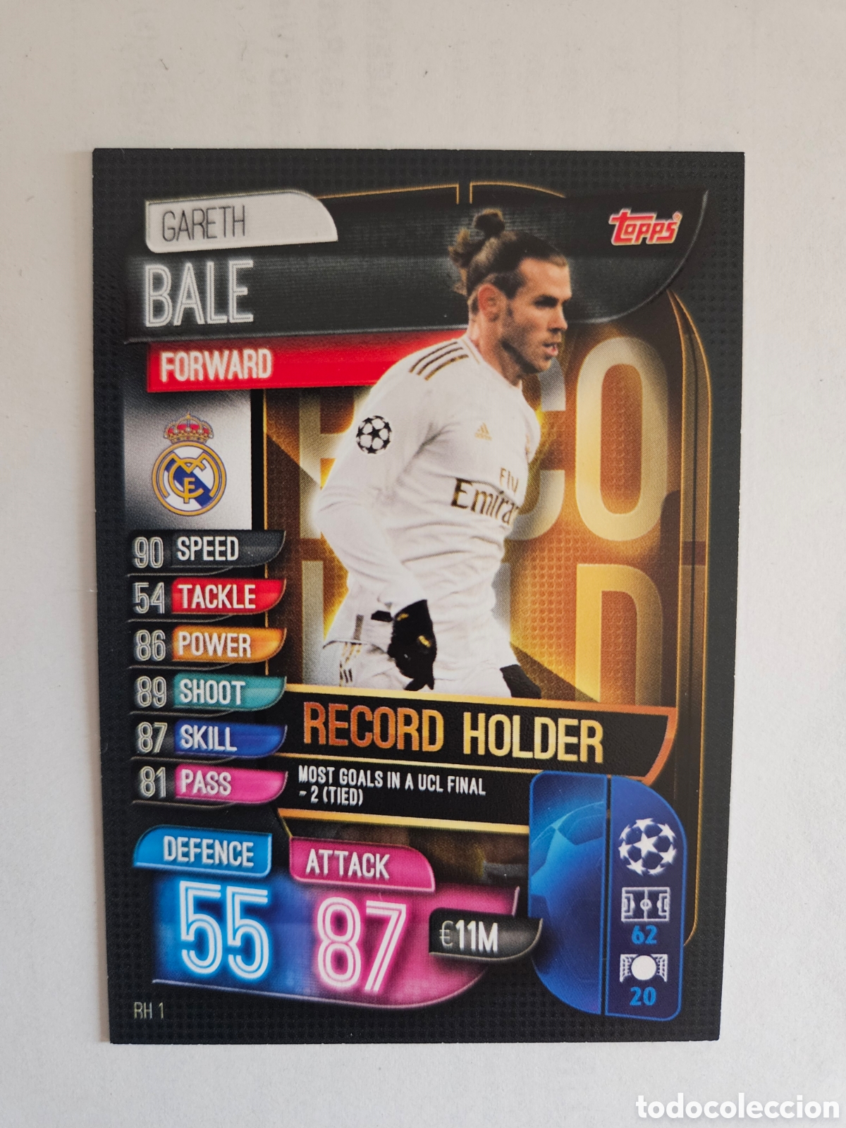 Cromos de F&uacute;tbol: BALE REAL MADRID TOPPS MATCH ATTAX 2019 2020 CROMO FUTBOL 19 20 LIGA -
