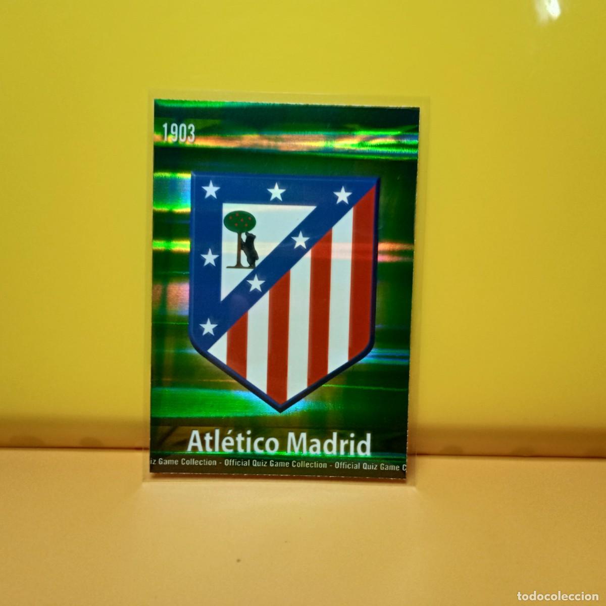 Figurine di Calcio: ESCUDO BRILLO RAYAS HORIZONTAL ATL&Eacute;TICO DE MADRID 82, MUNDICROMO LIGA 2009 2010 09/10