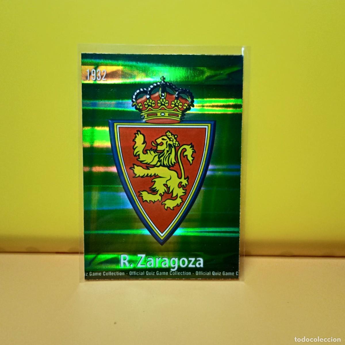 Cromos de F&uacute;tbol: ESCUDO BRILLO RAYAS HORIZONTAL REAL ZARAGOZA 487, MUNDICROMO LIGA 2009 2010 09/10