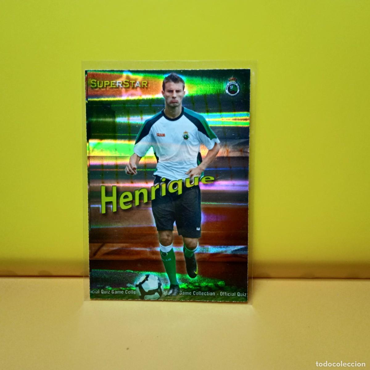 Cromos de F&uacute;tbol: SUPERSTAR BRILLO RAYAS HORIZONTAL ,HENRIQUE 320 , MUNDICROMO 2009 2010 09/10 SANTANDER