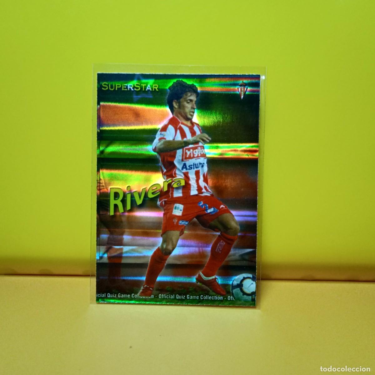 Cromos de F&uacute;tbol: SUPERSTAR BRILLO RAYAS HORIZONTAL , RIVERA 377, MUNDICROMO 2009 2010 09/10 GIJ&Oacute;N