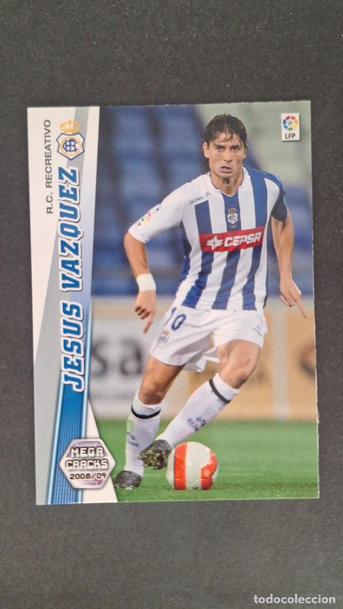 Cromos de F&uacute;tbol: L1 JESUS VAZQUEZ RECREATIVO DE HUELVA 262 PANINI MEGACRACKS 2008 2009 08 09