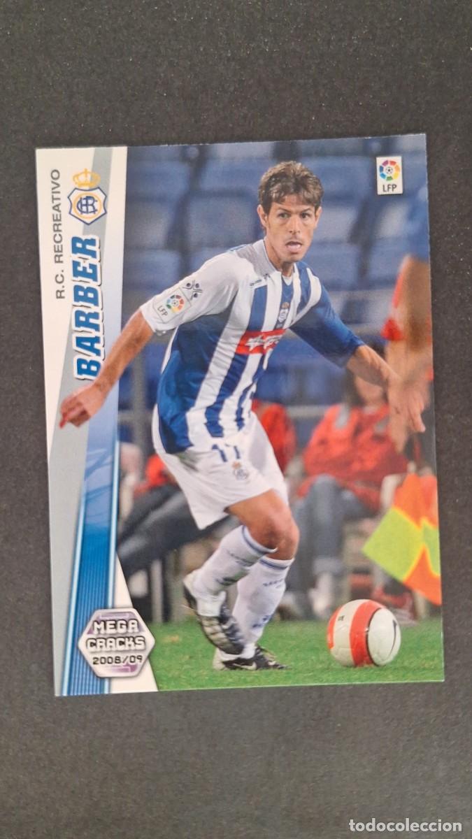 Cromos de F&uacute;tbol: L1 BARBER RECREATIVO DE HUELVA 263 PANINI MEGACRACKS 2008 2009 08 09