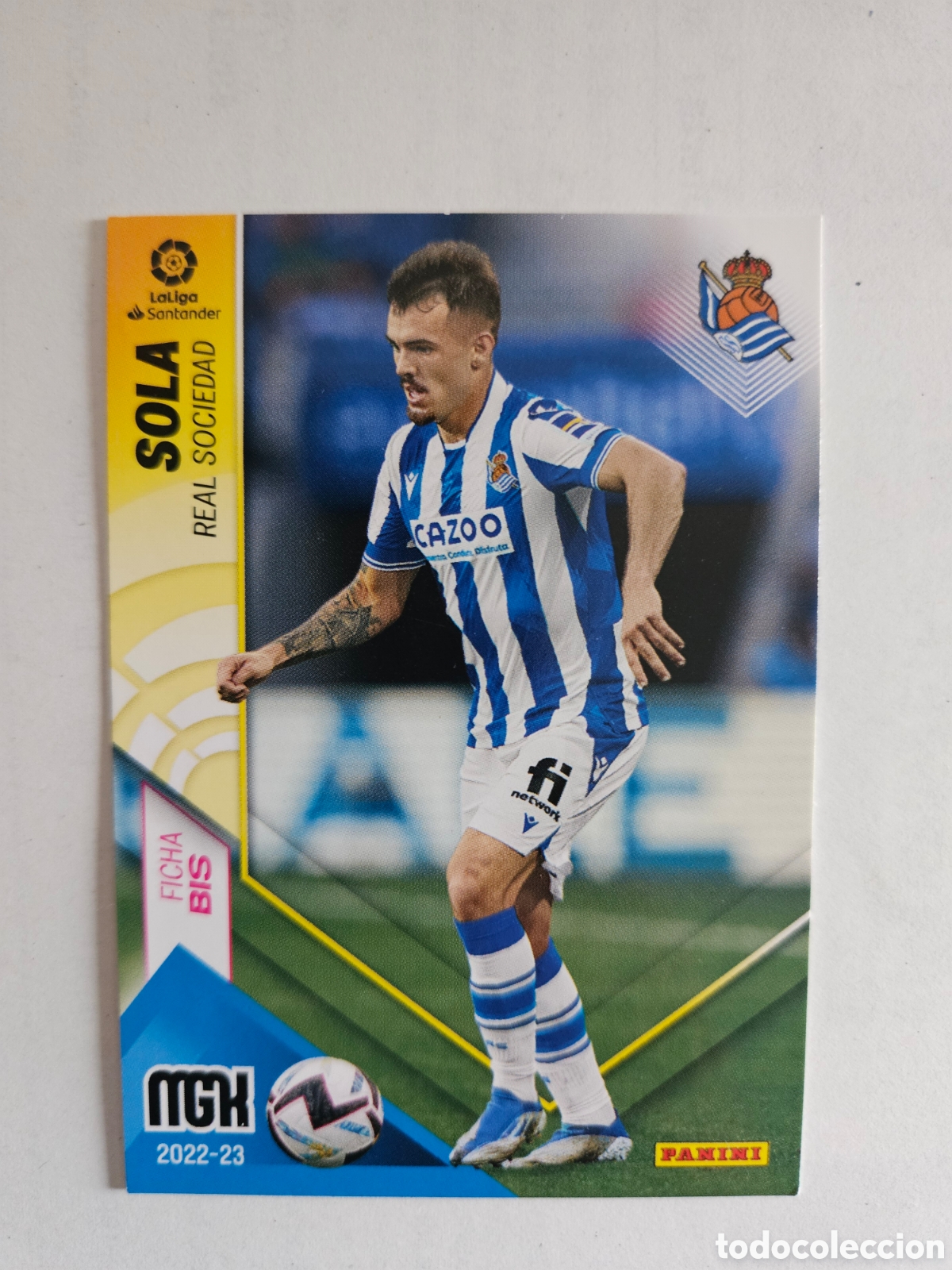 Cromos de F&uacute;tbol: 284 BIS 284BIS SOLA REAL SOCIEDAD LAST CARDS PANINI LIGA MEGACRACKS 22 23 2022 2023