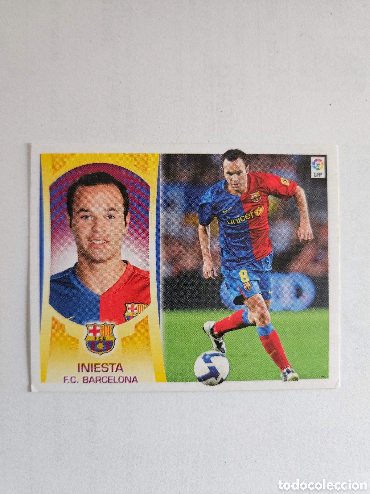 Cromos de F&uacute;tbol: 2009 2010 09 10 ESTE CROMO NUNCA PEGADO EN BUEN ESTADO BARCELONA INIESTA N 12