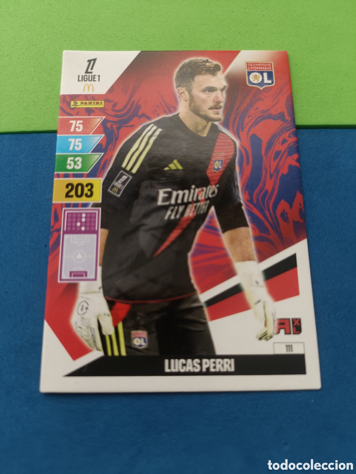 Cartes &agrave; collectionner de Football: LIGUE 1 FRANCIA FRANCE ADRENALYN XL 24 25 2024 2025 - 111 Perri