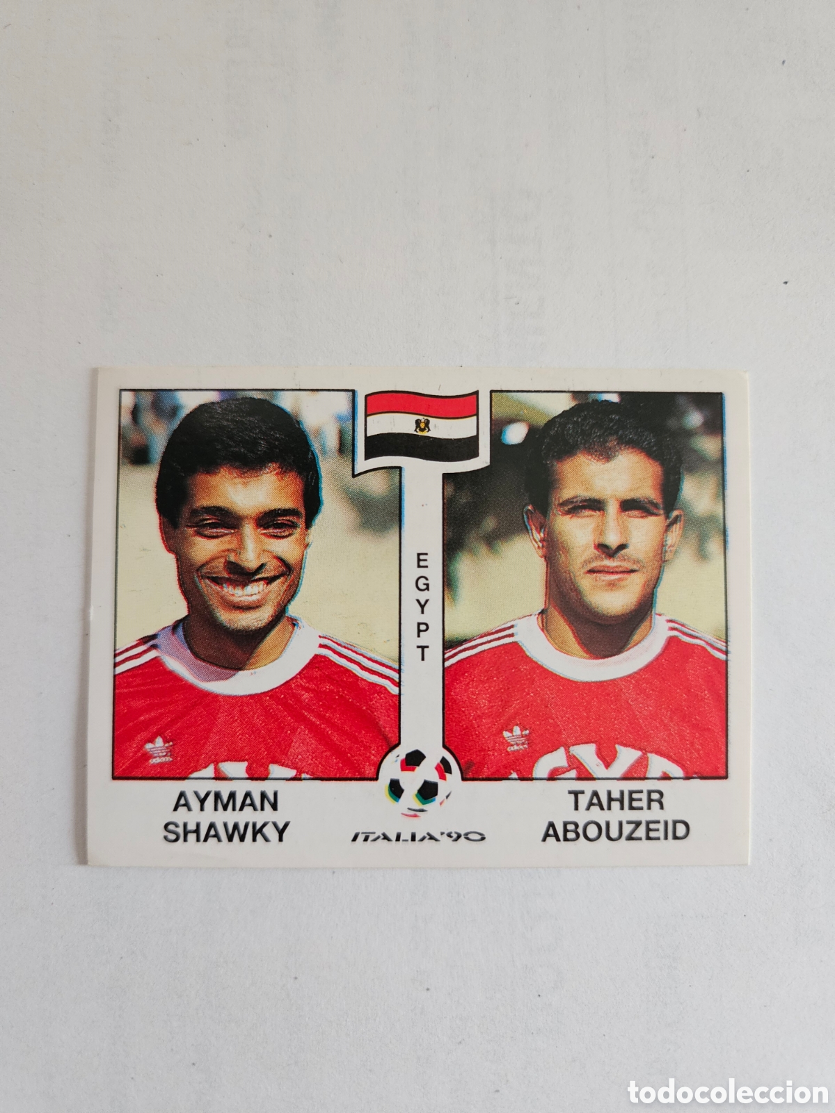 Cromos de F&uacute;tbol: 1990 ITALIA 90 - N&ordm; 447 AYMAN SHAWKY & TAHER ABOUZEID - EGIPTO - PANINI